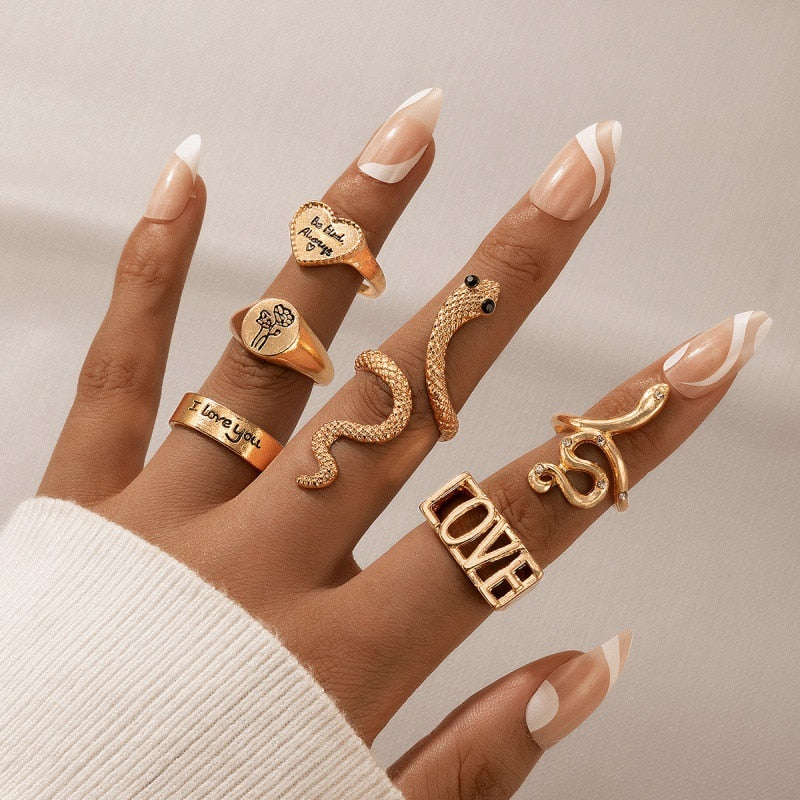 Snake Rings Collection